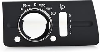 Headlight Switch Cover Mercedes E Class (2003-2008) (OEM 2115450104) Left Hand Drive ABS + PC Knob Guard 14.5x8.5cm Yellow Trim For W211 Models No Tools Installation