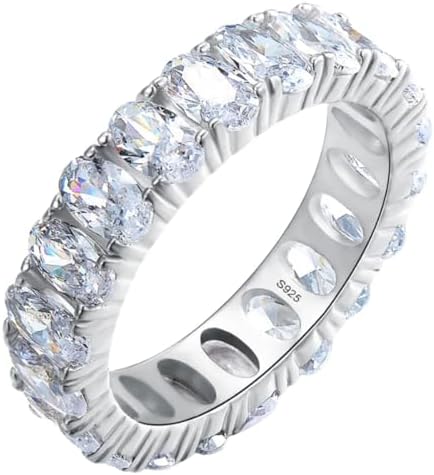 Anel em Prata 925 Cravejado com Zircônias - Joia Classica e Sofis...