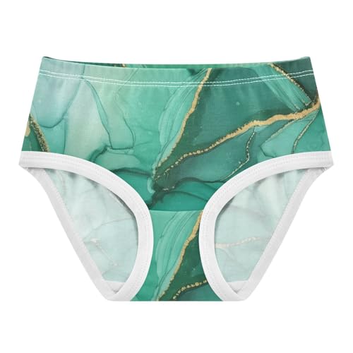 Cotton Girls Underwear Toddlers Abstract Watercolor Green Teal Little Girl Panties Print Kids Briefs Undies 2t
