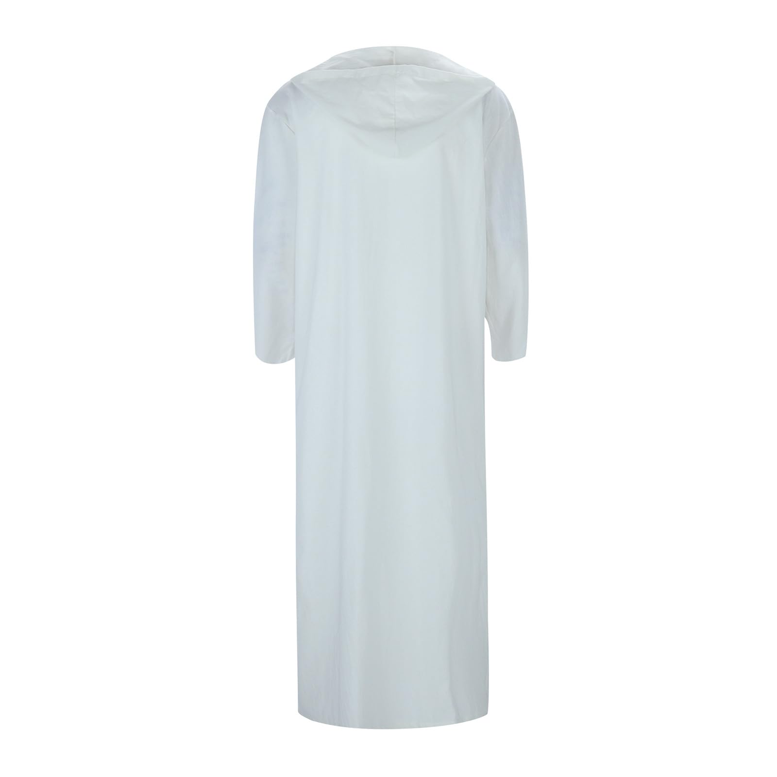 Abiti musulmani da uomo Djellaba con cappuccio abiti a maniche lunghe in lino Dubai Robe da uomo con cappuccio Robe manica corta abito musulmano etnico maxi abito ramadan abiti musulmani