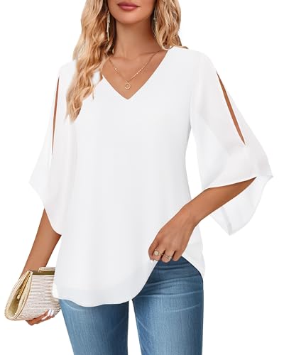 Gaharu Bluse Weiß Damen:Damenblusen Elegant - Tunika Bluse Damen - Bluse GroßE GrößEn Langarm Festlich Weiß M Gaharu Bluse Weiß Damen:Damenblusen Elegant - Tunika Bluse Damen - Bluse GroßE GrößEn Langarm Festlich Weiß M