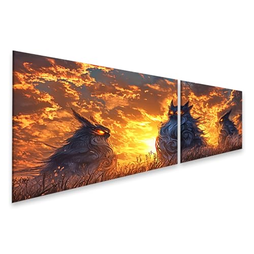 Image sur toile dragon hibou pour les amoureux de la fantaisie