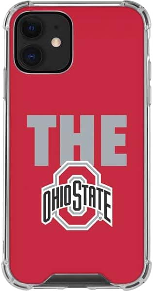 Skinit Clear Phone Case Compatible with iPhone 12 Mini - Officially Licensed Ohio State University OSU Buckeyes Split Design