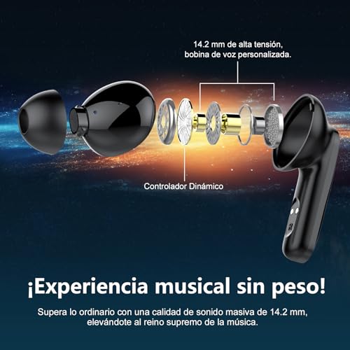 Auriculares-Inalambricos-Auriculares-Bluetooth-53-HiFi-Estereo-Cascos-Inalambricos-Bluetooth-IP7-Impermeable-36H-Pantalla-LED-Control-Tactil-Auriculares-con-Cancelacion-Ruido-ENC-Negro
