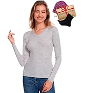 MERINNOVATION Merino Wool Base Layer Women - 100% Merino Wool Shirts for Women Lite - Midweight L...