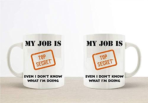 Funny Mug Office Mugs Secret Santa Gift Rude Novelty My Job is Top Secret