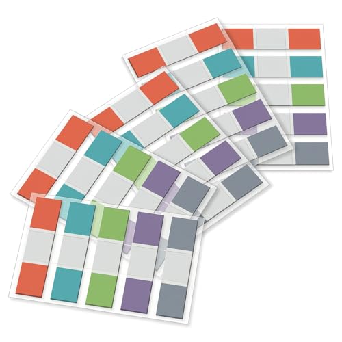 500Pcs Tabs Flags Multicolor, 0.47 x 1.77"High Sticky Tabs for Books, 4 On-The-Go Dispensers/Pac
