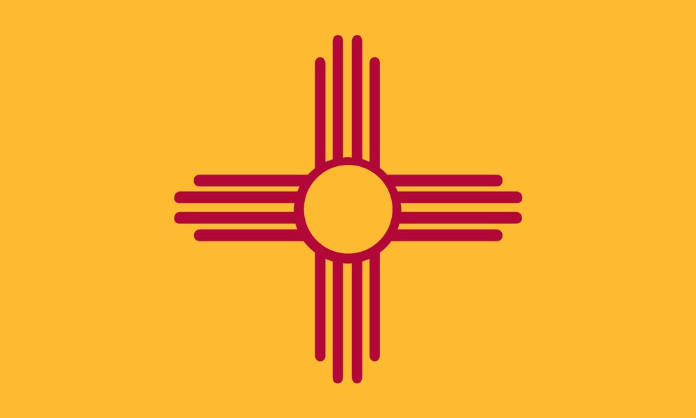 Drapeau New Mexico en nylon haut de gamme Valley Forge Flag à œillets et toile renforcée