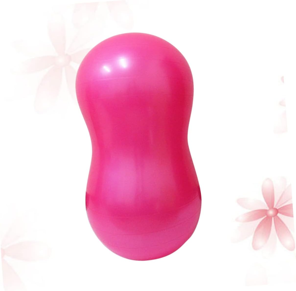 Thick Anti-Burst Yoga Peanut Ball Stability Exercise Tool for Gym Workouts Non-Slip Suitable for Balance Training and Pregnancy (Pink)