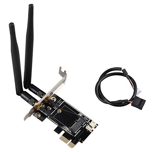 pci-e x1 to m.2 ngff e-key wifi wireless network adapter converter card with bluetooth for desktop pc