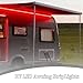 FALVFUN RV Awning LED Lights, 12V 16.4FT Vehicle Underbody Led Light Strip, Camper Underglow Accent Lighting Kit, Universal for Motorhome Travel Trailer Concession Stands Food Trucks (Red)