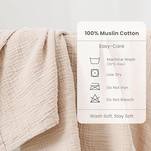 Image of Konssy Muslin Fitted Bassinet Sheets 2 Pack for Baby Girl Boy, Soft Breathable Baby Bassinet Sheets Fit for Bassinets, Cradle, Moses Basket Oval Rectangle Pad /Mattress (Pink, Cream)