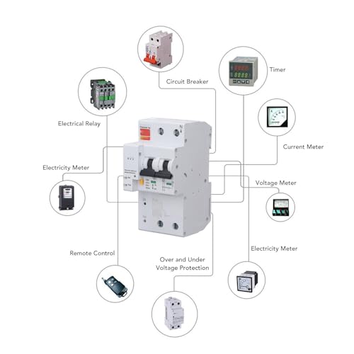 Disjoncteur WiFi Intelligent AC 230V Commutateur d'Air Télécommandé 2 Pôles Commande Vocale - 2
