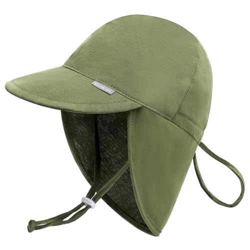 Image of Duoyeree UPF 50+ Baby Sun Hat with Ear and Neck Protection - Toddler Beach Hat for Boys & Girls - Ideal for Summer Fun