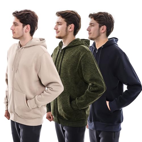 Men's Fleece Hoodie 3-Pack