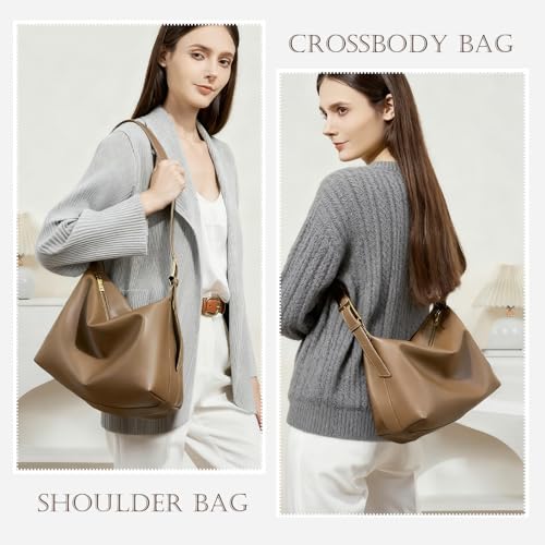 Bolso Hobo de Cuero Genuino para Mujer 12.6x4.7x7.9 in miniatura 2