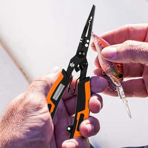 Alicates de Anillas Partidas para Señuelos con Afilador de Anzuelos de Pesca 6