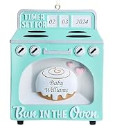 UniqXmas Personalized Pregnant Christmas Ornament 2023 | Bun in The Oven Xmas Tree Decor, Baby on...