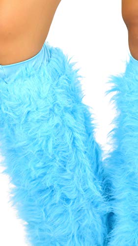 Image of ToBeInStyle Women's Faux Vibrant Fur Retro Daring 60' Inspired Ravewear Knee High Leg Warmers