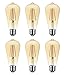 Produktbild SD LUX Edison Glühbirne E27, Retro Glühbirne 6W LED Vintage Beleuchtung ST64 Amber glas,ohne Flimmern,Edison-Schraublampe 6 W (entspricht 60 W) 650 lm Warmweiß 2700K Nicht dimmbare 6er-Packs
