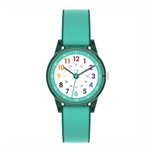 Cander Berlin MNA 0130 N Kinderarmbanduhr Armbanduhr Klett Kinder Mädchen Junge 3 ATM wasserdicht Uhrzeit Lernen analog