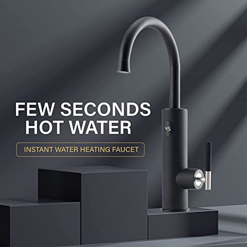 Robinet de cuisine en acier inoxydable noir mat durable de 3200W - 3