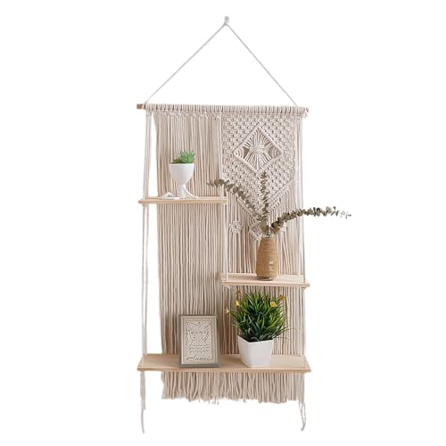 Étagère murale en macramé pour ranger sans percer de gros trous - 6