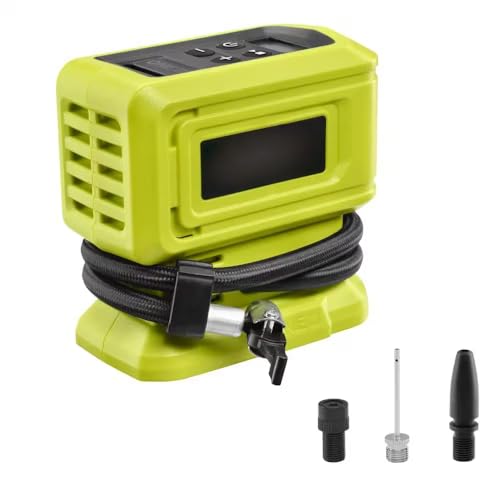 Simendong for RYOBI 18V ONE+ Cordless High-Pressure Inflator Tool (Tool Only), Compact Design for Car Tires, Sports Balls, Air Mattresses, and Inflatables