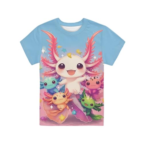 Image of Kids Graphic T-Shirt Boys Girls Novelty Tees Top Short Sleeve Shirts Summer Blouses 3-16