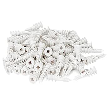 100-Piece Self-Drilling Plastic Drywall Anchors