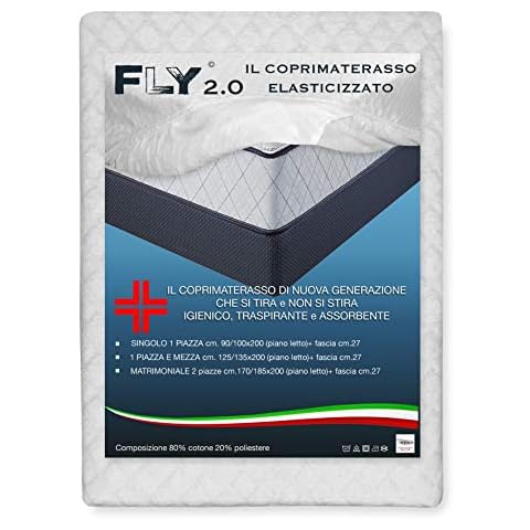 tex family Cubrecolchón elástico Fly 2.0 de Rizo Jacquard con Esquinas Cover