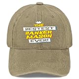 Best Cement Mason, Funny Job Occupation Hat for Mens Fashion Washed Distressed