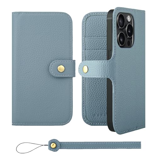 HANATORA for iPhone 15Pro �P�[�X �蒠�^ �{�v �X�}�z�P�[�X �X�}�z �X�^���h �X�g���b�v �t�� �V�������N�J�[�t���U�[ �x���g���� �}�O�l�b�g�Ȃ� �u���[�O���[ H0XB-15Pro-BlueGray �M�t�g �a���� ���� �j��