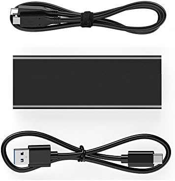 BlastCase M.2 Nvme to USB3.1 Type-C Gen2 10Gbps Enclosure M.2 Pci-E SSD Hard Disk External Drive Box M.2 M-Key SSD to USB-C Adapter (Black)