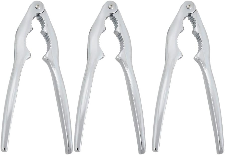 Soro Essentials- 6-1/2” Lobster Cracker Zinc Alloy Set of 3- Seafood Cracker Tool Crab Lobster Eating Tools Seafood Tools Nut Cracker Crab Leg Cracker for Home Kitchen Restaurants