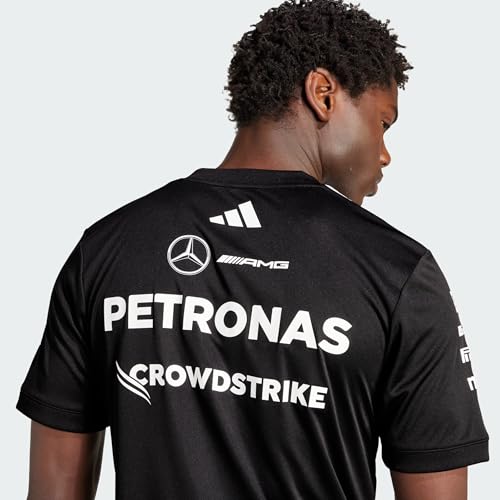 Image of adidas Mercedes - Amg Petronas Formula One Team Driver Jersey Black Men (Short Sleeve) Men's (Pack of 1)