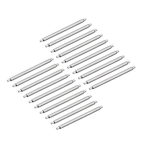 uxcell 20pcs Watch Band Pin 19mm Stainless Steel Spring Bar Pins 1.2mm Dia for Connects The Watch Strap to The Watch Case or Clasp