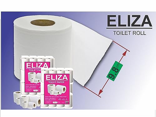 Image of Eliza Premium 3 Ply Toilet Disposable Roll Pack of 12, Toilet Paper, Toilet & Tissue Roll, Pack of Twelve Toilet Tissue Paper Rolls 200 Pulls Each- 9.8 x 10 cm