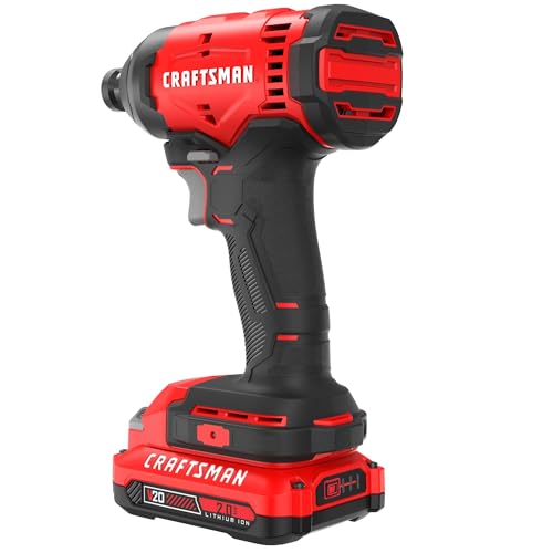 CRAFTSMAN Cordless 1/4 Impact Driver with 2 Ah Battery, Charger, LED Light - image 8