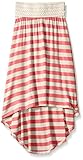 BTween Big Girls' Knit Stripe Skirt with Macrame Waist