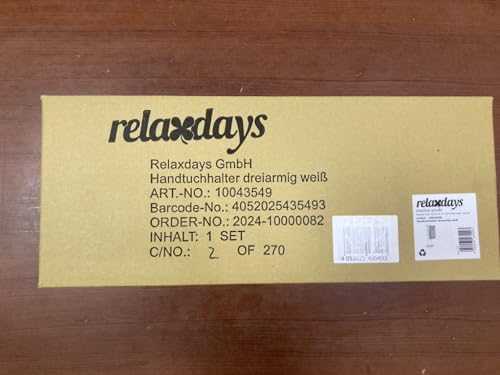 Relaxdays Towel Rack, 3 Rails, H x W x D: 83 x 39 x 18 cm, Standing Towel Holder, Metal, White - Cosy Home Interiors Relaxdays Towel Rack, 3 Rails, H x W x D: 83 x 39 x 18 cm, Standing Towel Holder, Metal, White - Image 9