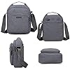 Sacs Bandoulière Homme Sacoche Petite Sac Porté épaule Shoulder Bag Pochette Cartable Besace Téléphone Portable pour Les Loisirs Excursion Marche Voyage Randonnée et Sports (Noir Sacs bandoulière) #3