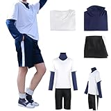 ETEBAS Killua Zoldyck Cosplay Costume Suit Outfit Uniform With Wig(M)