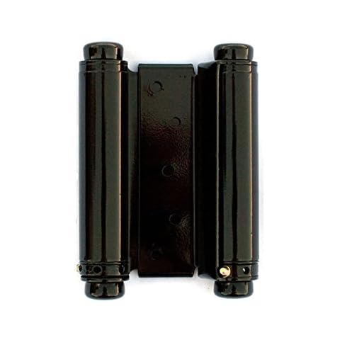 Cafe Door 5" Spring Hinge in Black Double Acting Barrel Spring Hinge with Tension Adjustment for Saloon Western Bar Pub Swinging Cafe Doors Cover