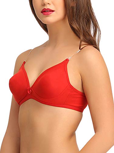 Image of Clovia Women's Cotton Rich Solid Non-Padded Full Cup Wire Free T-Shirt Bra - Dark Blue