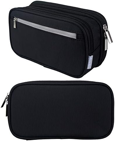 Yonzone Pencil Case, Large Capacity Pencil Cases High Storage Pencil Bag Pen Pouch with Big Compartments for Boys Girls Teenage Adults Middle College School Office Supplies, Black