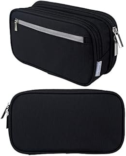 Yonzone Pencil Case, Large Capacity Pencil Cases High Storage Pencil Bag Pen Pouch with Big Compartments for Boys Girls Teenage Adults Middle College School Office Supplies, Black