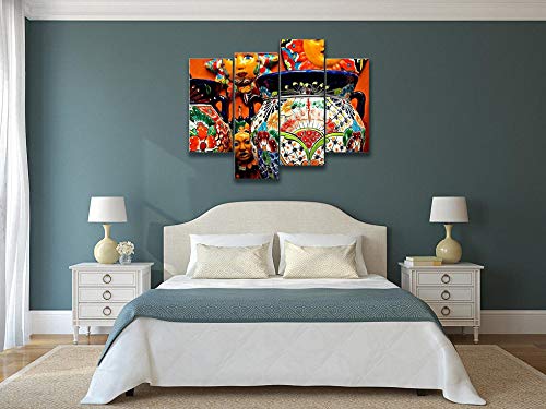 Mexican Folk Ceramic Pottery In Cancun Canvas Wall Art Hanging Paintings Modern Artwork Abstract Picture Prints Home Decoration Gift Unique Designed Framed 4 Panel #TOP1