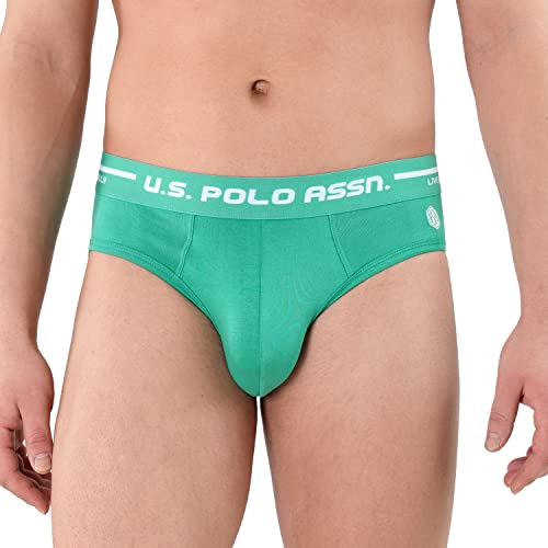 Image of U.S. Polo Assn. Men Logo Waistband Cotton Stretch IYAH Briefs - Pack of 2