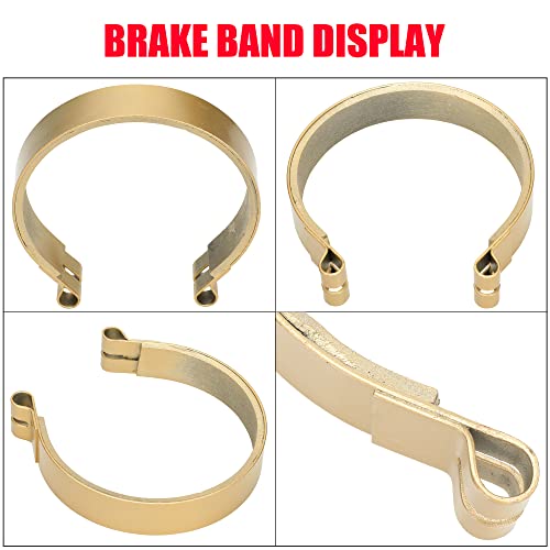 Image of GREHUA Rear 4 inch Go Kart Brake Drum Band Pin & Cable Kit Compatible with Predator 212cc 196cc 6.5hp 420cc Azusa 2251-B Manco Bandit Critter 1492 4316 297 Rotary 484 Yerf-Dog Yard Carter ATV Parts Gold